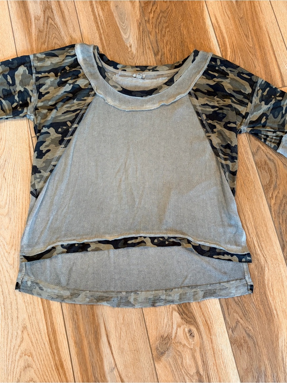 POL Olive Green Camo Raglan Tee